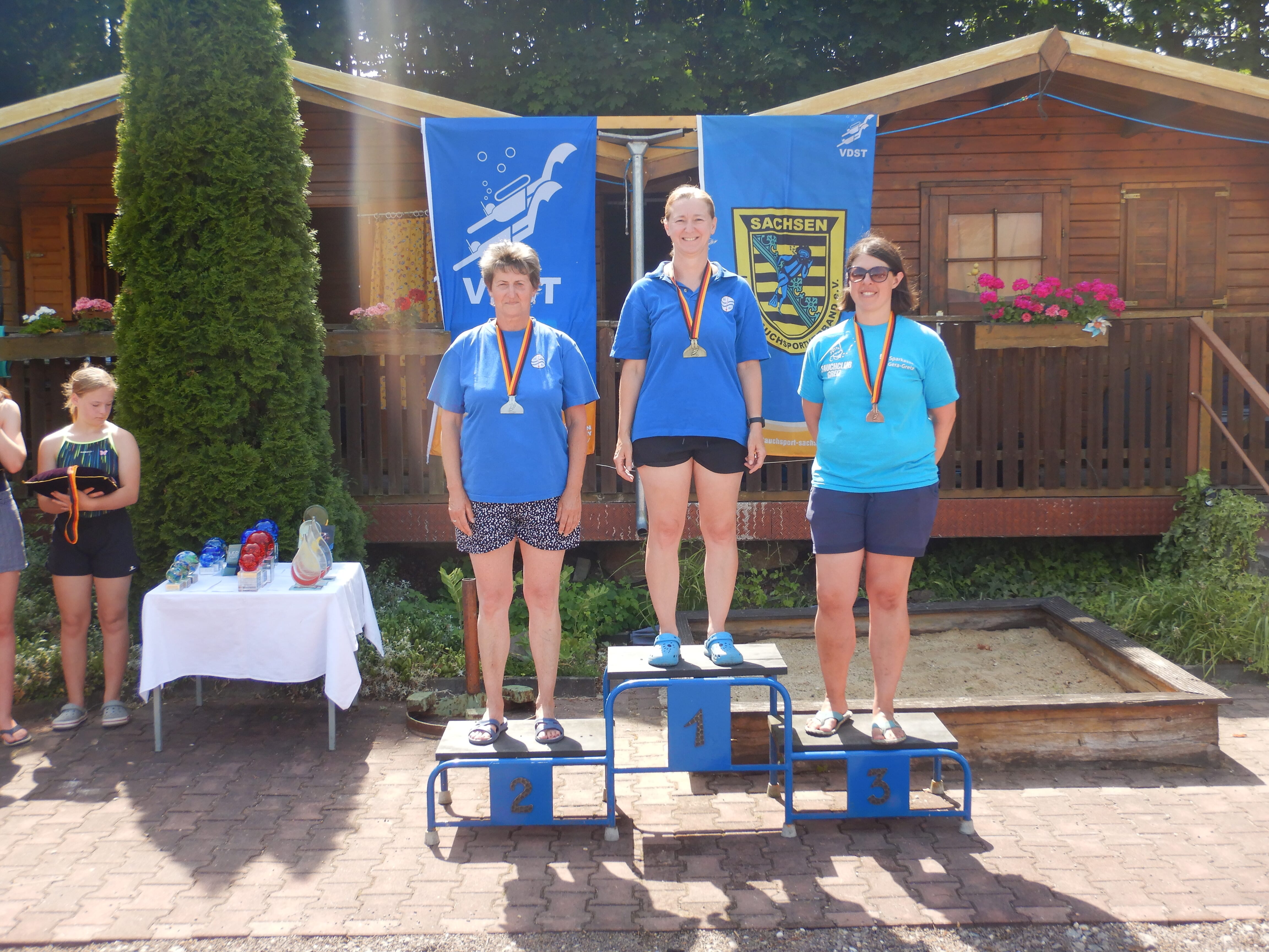 Siegerehrung Stern-Kurs der Damen-Masters: Sybille Beier (Platz 1), Silke Redlich (Platz 2), Marion Zielke (Platz 3)